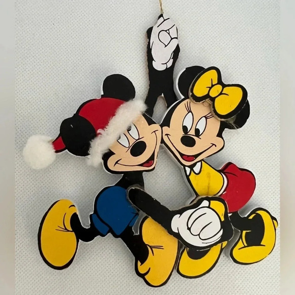 VINTAGE: Disney | 1985 Disney Mickey & Minnie Mouse Christmas Tree Ornament - Picture 1 of 8